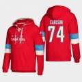 Wholesale Cheap Washington Capitals #74 John Carlson Red adidas Lace-Up Pullover Hoodie