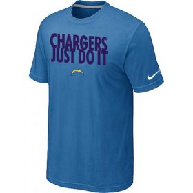 Wholesale Cheap Nike San Diego Chargers Just Do It light Blue T-Shirt