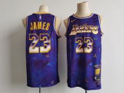 Wholesale Cheap Men Los Angeles Lakers 23 James Purple Nike MVP rookie of the year select series 2021 NBA Jersey