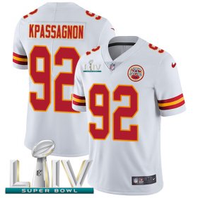Wholesale Cheap Nike Chiefs #92 Tanoh Kpassagnon White Super Bowl LIV 2020 Men\'s Stitched NFL Vapor Untouchable Limited Jersey