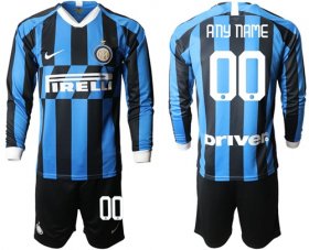 Wholesale Cheap Inter Milan Personalized Home Long Sleeves Soccer Club Jersey
