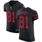 Wholesale Cheap Nike 49ers #81 Terrell Owens Black Alternate Men's Stitched NFL Vapor Untouchable Elite Jersey