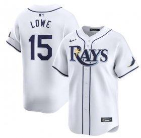 Cheap Men\'s Tampa Bay Rays #15 Josh Lowe White Home Limited Stitched Baseball Jersey