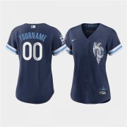 Wholesale Cheap Women's Kansas City Royals Active Player Custom 2022 Navy City Connect Cool Base Stitched Jersey(Run Small)