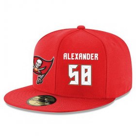 Wholesale Cheap Tampa Bay Buccaneers #58 Kwon Alexander Snapback Cap NFL Player Red with White Number Stitched Hat