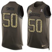 Wholesale Cheap Nike Jaguars #50 Telvin Smith Green Men's Stitched NFL Limited Salute To Service Tank Top Jersey