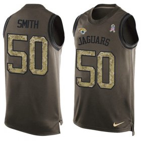 Wholesale Cheap Nike Jaguars #50 Telvin Smith Green Men\'s Stitched NFL Limited Salute To Service Tank Top Jersey