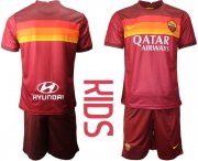 Wholesale Cheap Youth 2020-2021 club Roma home red Soccer Jerseys
