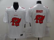 Wholesale Cheap Men's Tampa Bay Buccaneers #12 Tom Brady White 2020 Shadow Logo Vapor Untouchable Stitched NFL Nike Limited Jersey