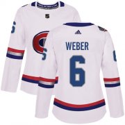 Wholesale Cheap Adidas Canadiens #6 Shea Weber White Authentic 2017 100 Classic Women's Stitched NHL Jersey