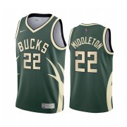 Wholesale Cheap Milwaukee Bucks #22 Khris Middleton Green NBA Swingman 2020-21 Earned Edition Jersey