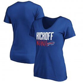 Wholesale Cheap Buffalo Bills Fanatics Branded Women\'s Kickoff 2020 V-Neck T-Shirt Royal