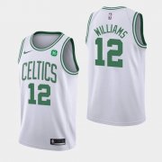 Wholesale Cheap Men's Boston Celtics #12 Grant Williams White Association Nike Jersey