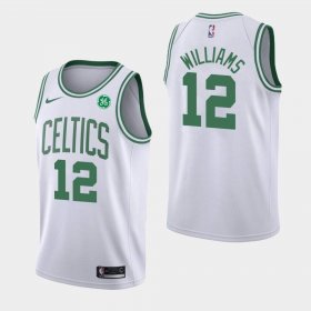 Wholesale Cheap Men\'s Boston Celtics #12 Grant Williams White Association Nike Jersey