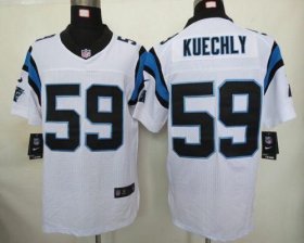 Wholesale Cheap Nike Panthers #59 Luke Kuechly White Men\'s Stitched NFL Elite Jersey