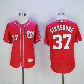 Wholesale Cheap Nationals #37 Stephen Strasburg Red Flexbase Authentic Collection Stitched MLB Jersey