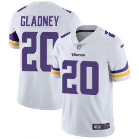 Wholesale Cheap Nike Vikings #20 Jeff Gladney White Men\'s Stitched NFL Vapor Untouchable Limited Jersey