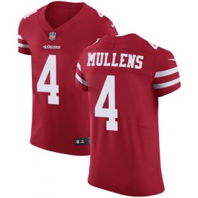 Wholesale Cheap Nike 49ers #4 Nick Mullens Red Team Color Men\'s Stitched NFL Vapor Untouchable Elite Jersey