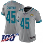 Wholesale Cheap Nike Jaguars #45 K'Lavon Chaisson Silver Women's Stitched NFL Limited Inverted Legend 100th Season Jersey