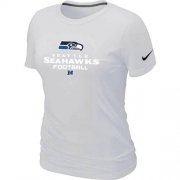 Wholesale Cheap Women's Nike Seattle Seahawks Critical Victory NFL T-Shirt White