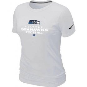 Wholesale Cheap Women\'s Nike Seattle Seahawks Critical Victory NFL T-Shirt White
