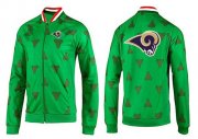 Wholesale Cheap NFL Los Angeles Rams Team Logo Jacket Green