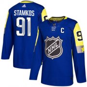 Wholesale Cheap Adidas Lightning #91 Steven Stamkos Royal 2018 All-Star Atlantic Division Authentic Stitched NHL Jersey