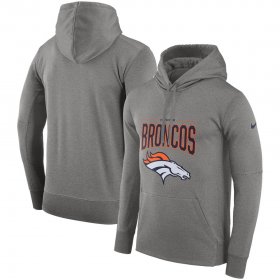Wholesale Cheap Denver Broncos Nike Sideline Property of Performance Pullover Hoodie Gray
