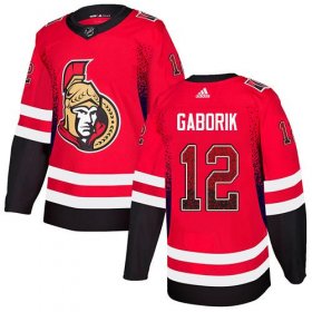 Wholesale Cheap Adidas Senators #12 Marian Gaborik Red Home Authentic Drift Fashion Stitched NHL Jersey