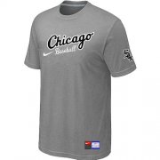 Wholesale Cheap Chicago White Sox Nike Away Practice MLB T-Shirt Light Grey