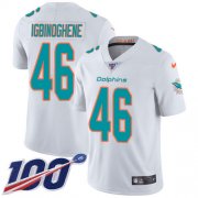 Wholesale Cheap Nike Dolphins #46 Noah Igbinoghene White Youth Stitched NFL 100th Season Vapor Untouchable Limited Jersey