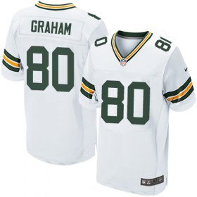 Wholesale Cheap Nike Packers #80 Jimmy Graham White Men\'s Stitched NFL Elite Jersey