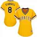 Wholesale Cheap Pirates #8 Willie Stargell Gold Alternate Women's Stitched MLB Jersey