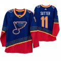 Wholesale Cheap St. Louis Blues #11 Brian Sutter 90s Vintage 2019-20 Authentic Royal NHL Jersey