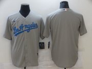 Wholesale Cheap Men Los Angeles Dodgers Blank Grey Game Nike MLB Jerseys