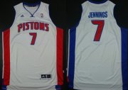 Wholesale Cheap Detroit Pistons #7 Brandon Jennings Revolution 30 Swingman White Jersey