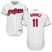 Wholesale Cheap Indians #11 Jose Ramirez White Flexbase Authentic Collection Stitched MLB Jersey