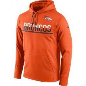 Wholesale Cheap Men\'s Denver Broncos Nike Sideline Circuit Orange Pullover Hoodie