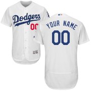 Wholesale Cheap Los Angeles Dodgers Majestic Home Flex Base Authentic Collection Custom Jersey White