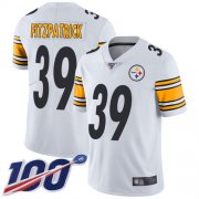 Wholesale Cheap Nike Steelers #39 Minkah Fitzpatrick White Men's Stitched NFL 100th Season Vapor Limited Jersey