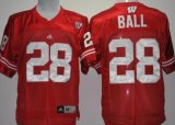 Wholesale Cheap Wisconsin Badgers #28 Montee Ball Red Jersey