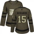 Wholesale Cheap Adidas Flyers #15 Matt Niskanen Green Salute to Service Women's Stitched NHL Jersey