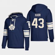 Wholesale Cheap Toronto Maple Leafs #43 Nazem Kadri Blue adidas Lace-Up Pullover Hoodie