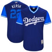 Wholesale Cheap Dodgers #22 Clayton Kershaw Royal "Kersh" Players Weekend Authentic Stitched MLB Jersey