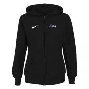 Wholesale Cheap Nike Seattle Seahawks Ladies Tailgater Full Zip Hoodie Black