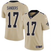 Wholesale Cheap Nike Saints #17 Emmanuel Sanders Gold Men's Stitched NFL Limited Inverted Legend Jersey