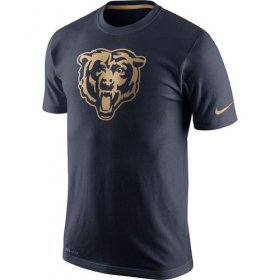 Wholesale Cheap Men\'s Chicago Bears Nike Navy Championship Drive Gold Collection Performance T-Shirt