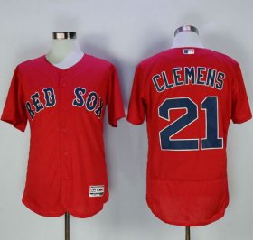 Wholesale Cheap Red Sox #21 Roger Clemens Red Flexbase Authentic Collection Stitched MLB Jersey