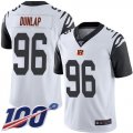 Wholesale Cheap Nike Bengals #96 Carlos Dunlap White Men's Stitched NFL Limited Rush 100th Season Jersey