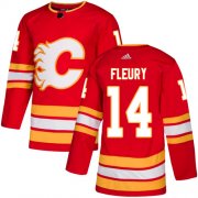 Wholesale Cheap Adidas Flames #14 Theoren Fleury Red Alternate Authentic Stitched NHL Jersey